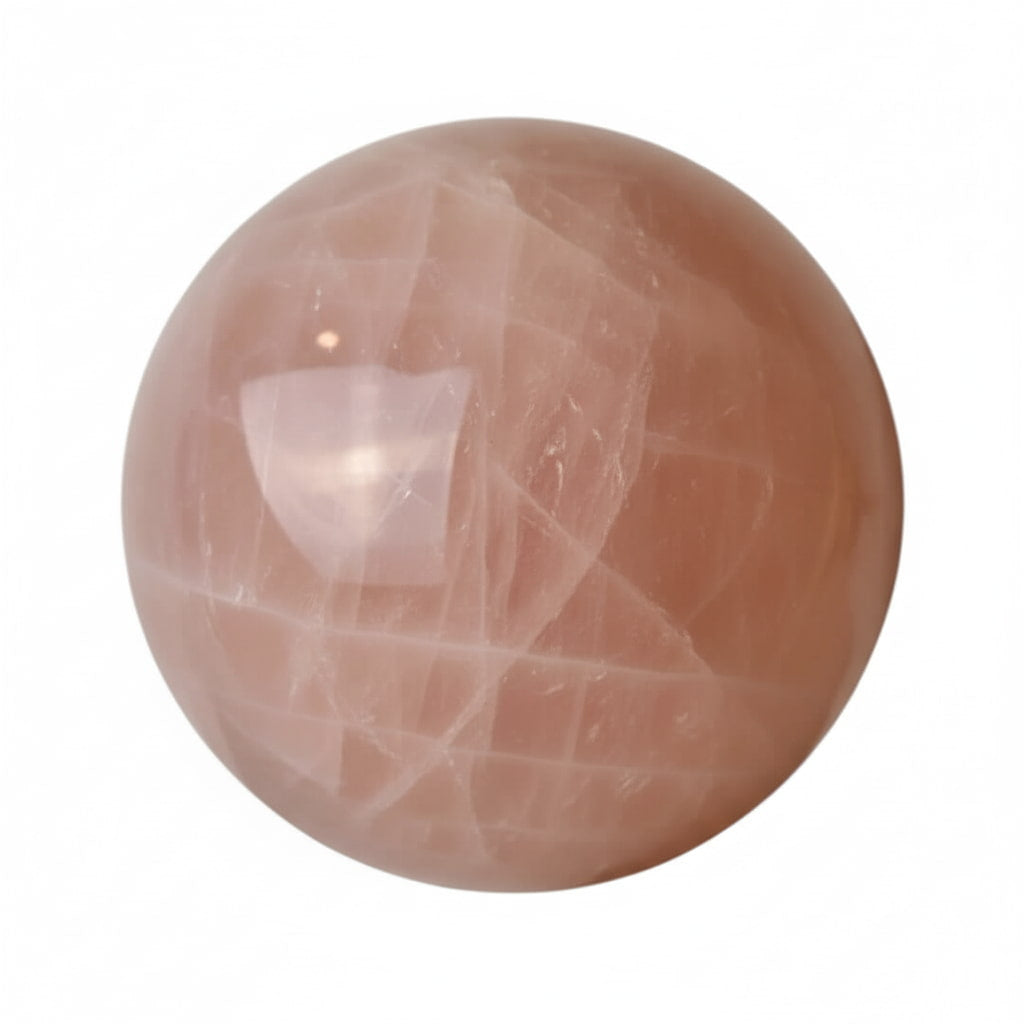 Sehr große Rosenquarz Kugel - Liebe & Selbstfürsorge CrystalScents