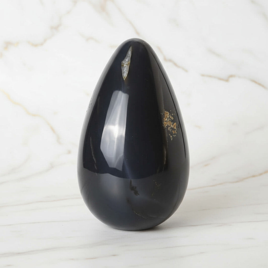 Großes Achat Ei – Glitzernde Druse als dekorativer Hingucker CrystalScents