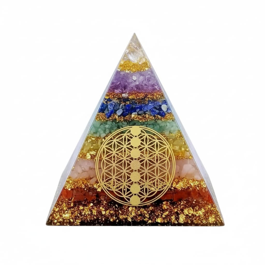 Chakra Pyramide mit weißer Spitze CrystalScents