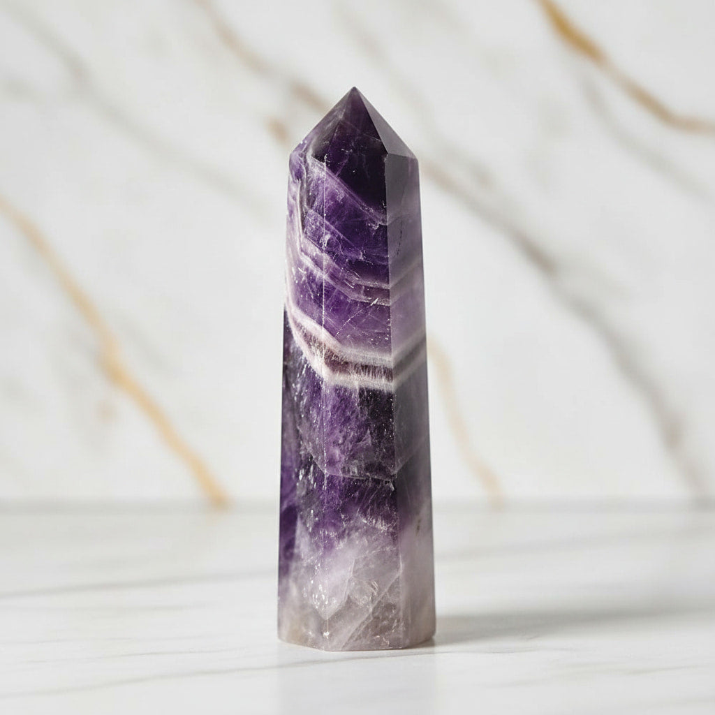 Amethyst Obelisk – Harmonie & Energie | CrystalScents CrystalScents