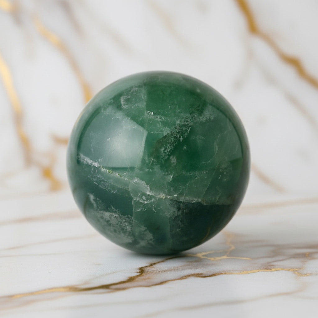 Fluorit Kugel – Farbakzent für Wohnräume CrystalScents