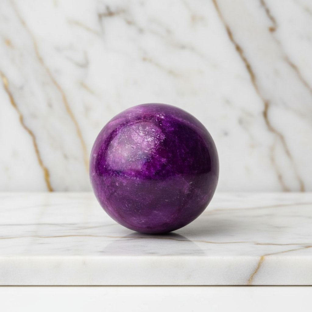Lila Mondstein Kugel – Lila Schimmer CrystalScents