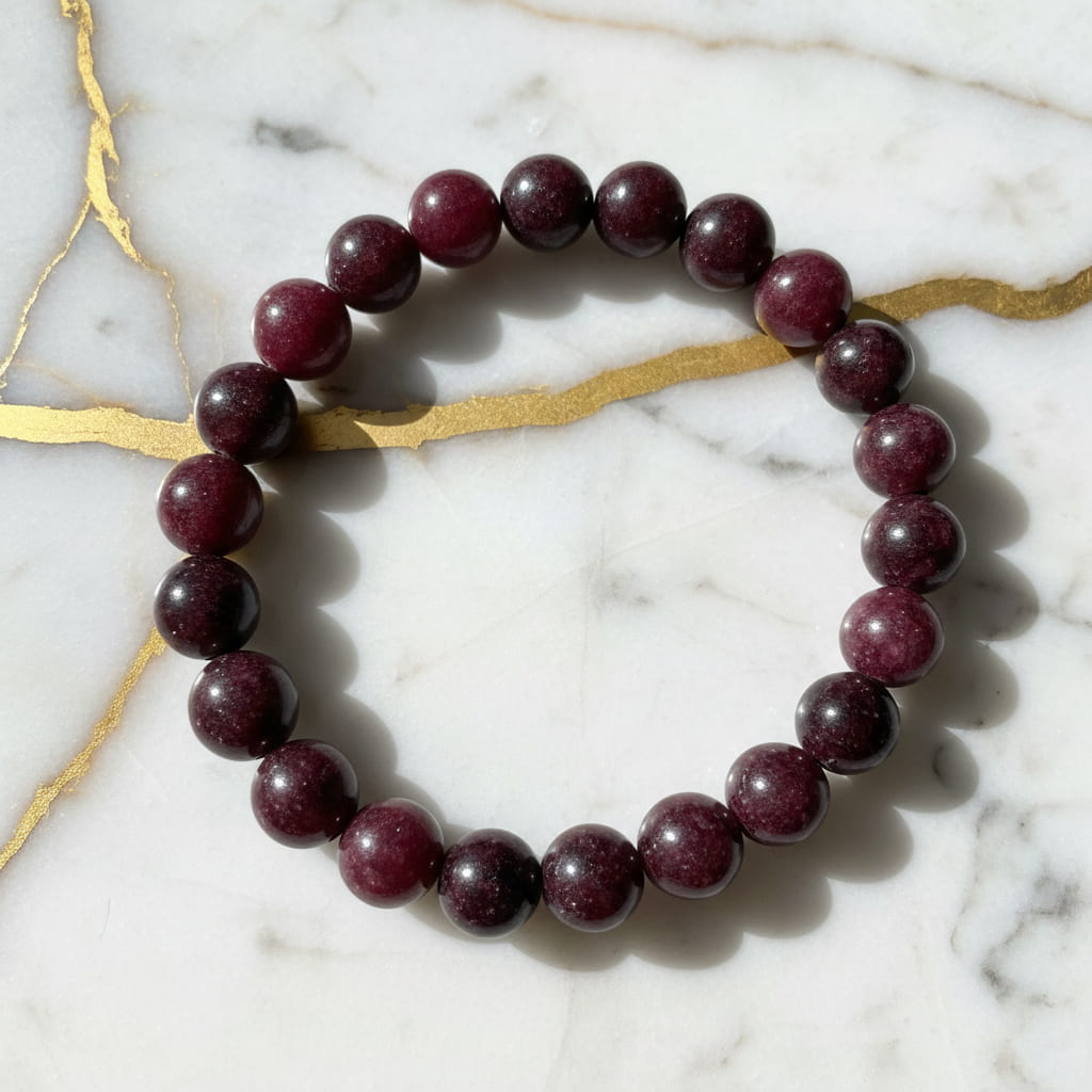 Granat Kugelarmband – Kraft & innere Stärke CrystalScents