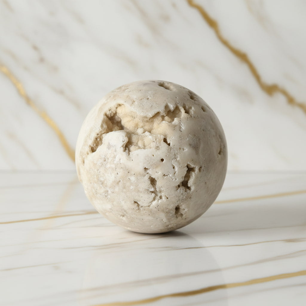 Kristallkugel – Weiße Druzy-Kugel für Schutz CrystalScents