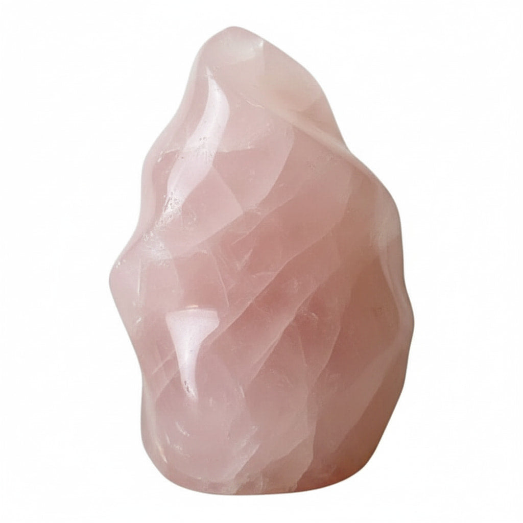 Große Rosenquarz Flamme – Ausdrucksstarkes Naturjuwel CrystalScents