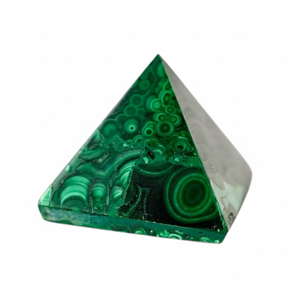 Malachit Pyramide – Energievolle Maserungen JETZT sichern CrystalScents