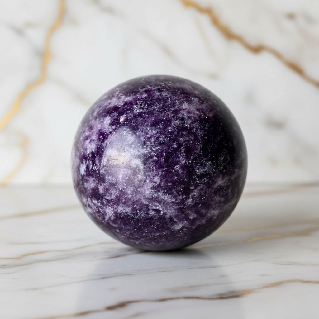 Lepidolith Kugel – Beruhigende Schönheit CrystalScents