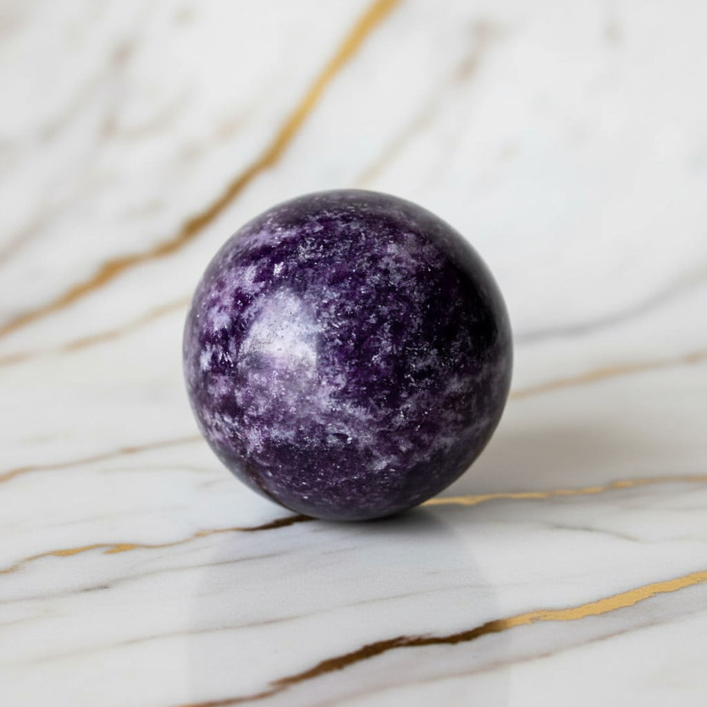Lepidolith Kugel – Beruhigende Schönheit CrystalScents