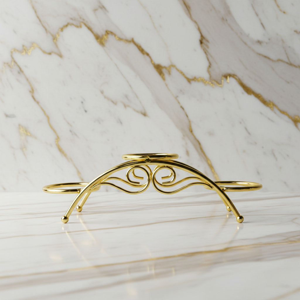 Kristallhalter Gold – Halter für 3 Kristallkugeln CrystalScents