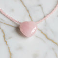 Rosenquarz Herz Halskette - Ruhe & Harmonie CrystalScents