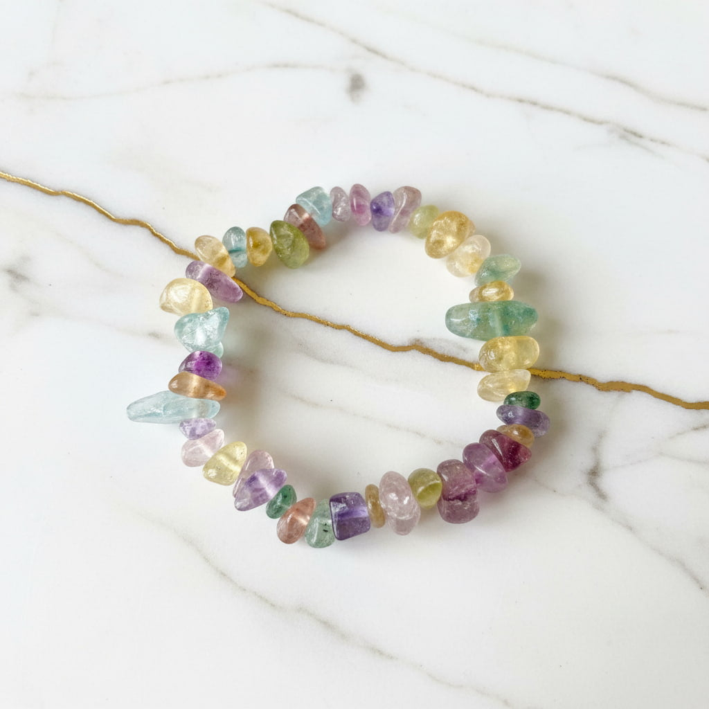 Fluorit Splitterarmband - Klarheit & positive Schwingungen CrystalScents
