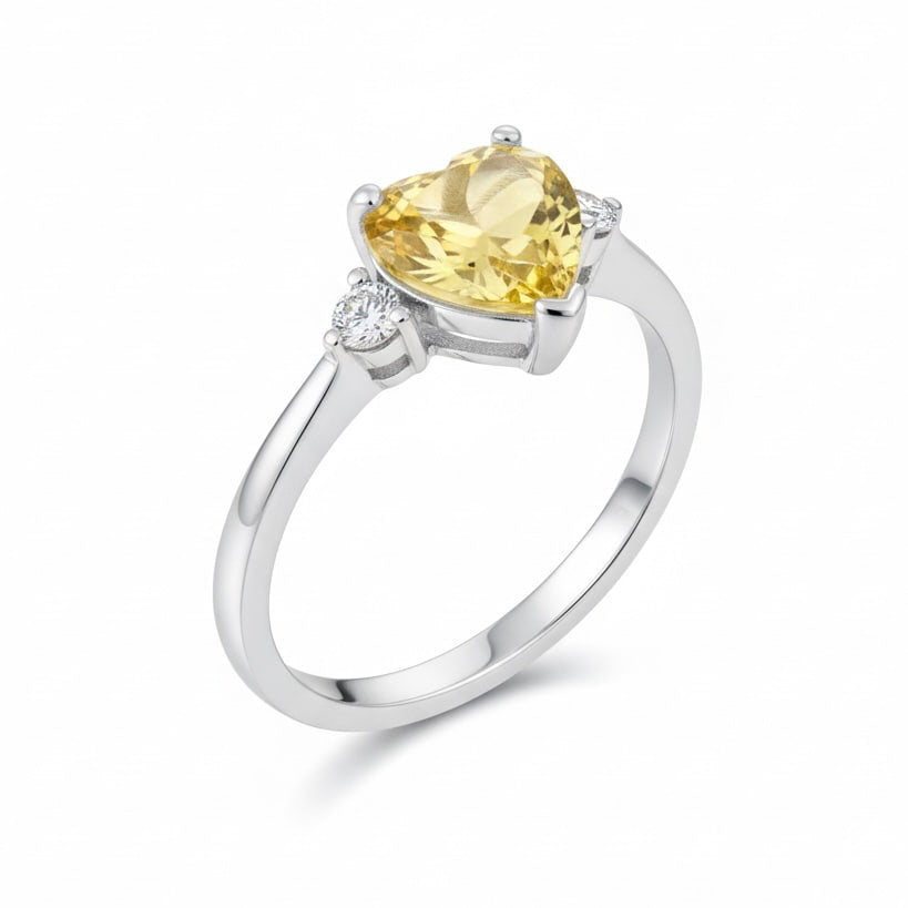 Citrin Ring - Strahlendes Herz CrystalScents
