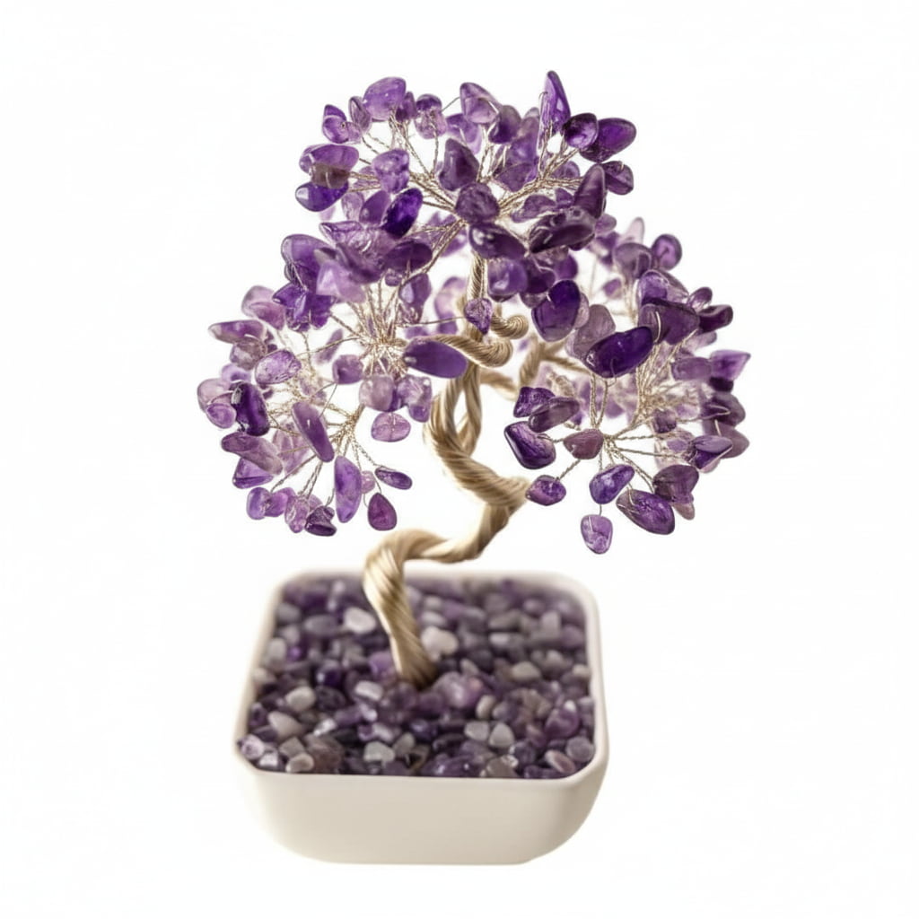 Amethyst Baum in Keramik – Harmonie & Balance CrystalScents