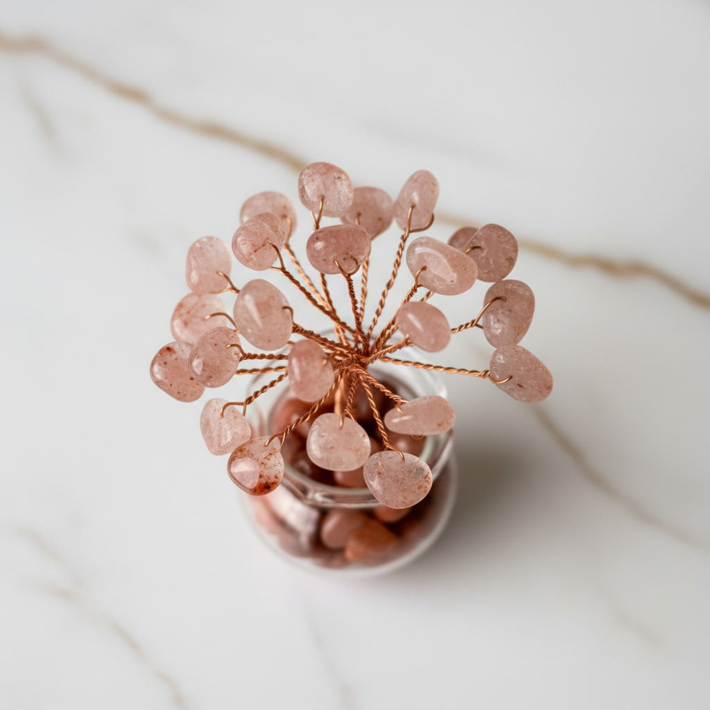 Mini Erdbeerquarz Baum - Für mehr positive Energie CrystalScents