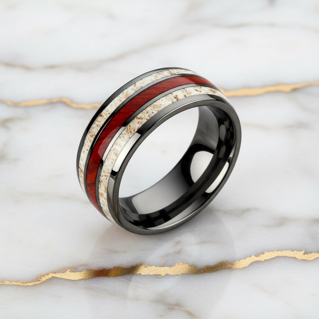 Ring mit Holzmaserung – elegantes Schmuckstück für natürliche Akzente CrystalScents