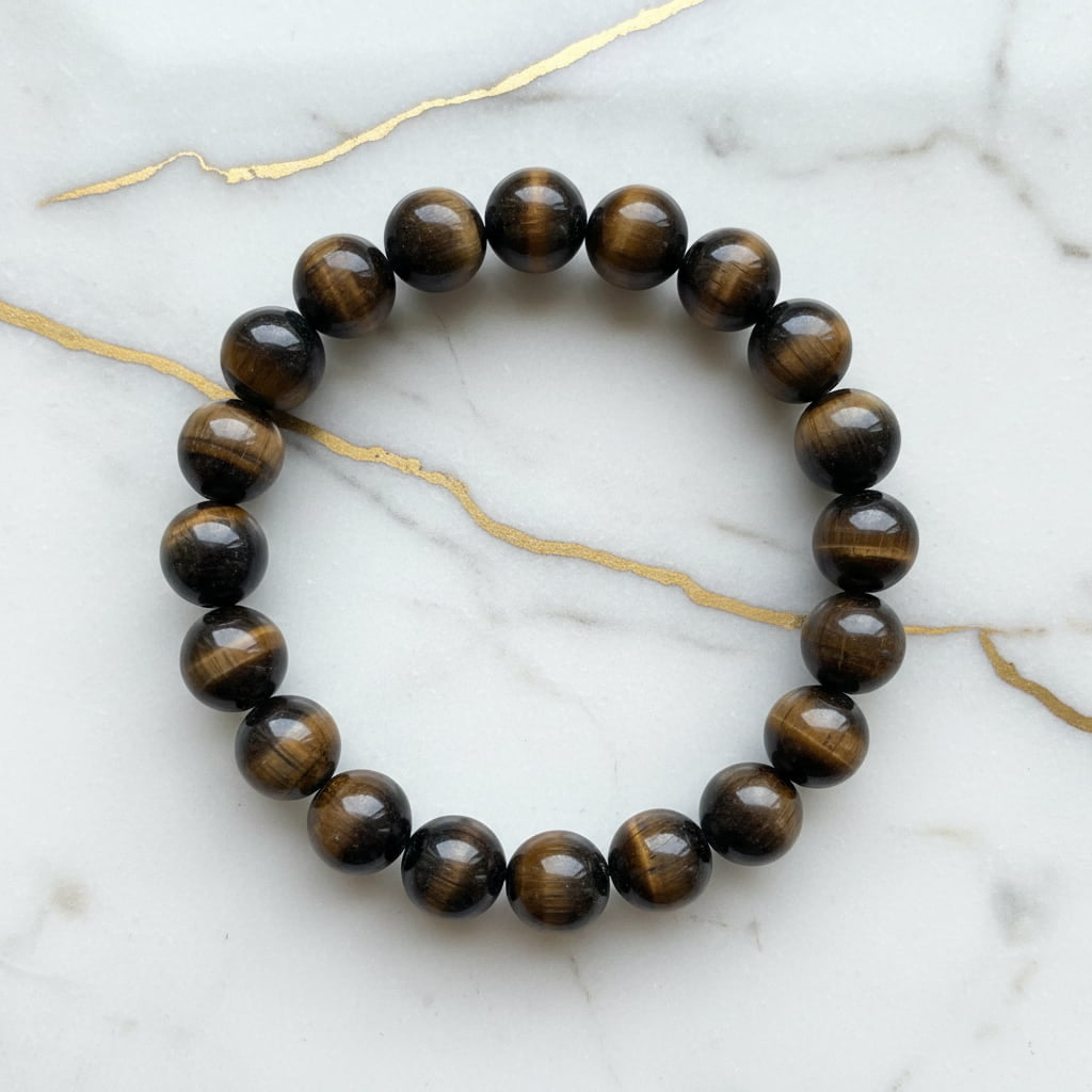 Tigerauge Kugelarmband - Dunkle Magie