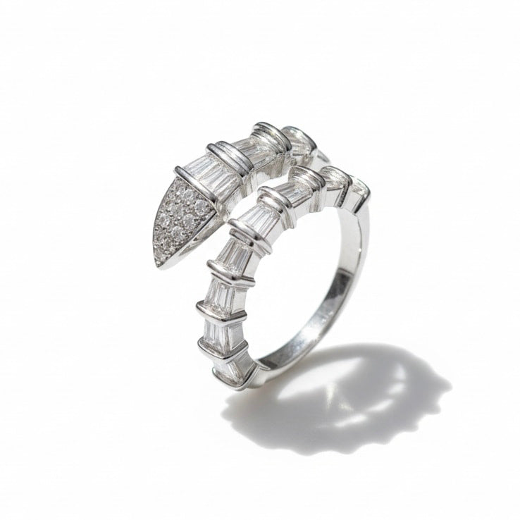 Ring offen Silber mit Gürtel-Design CrystalScents