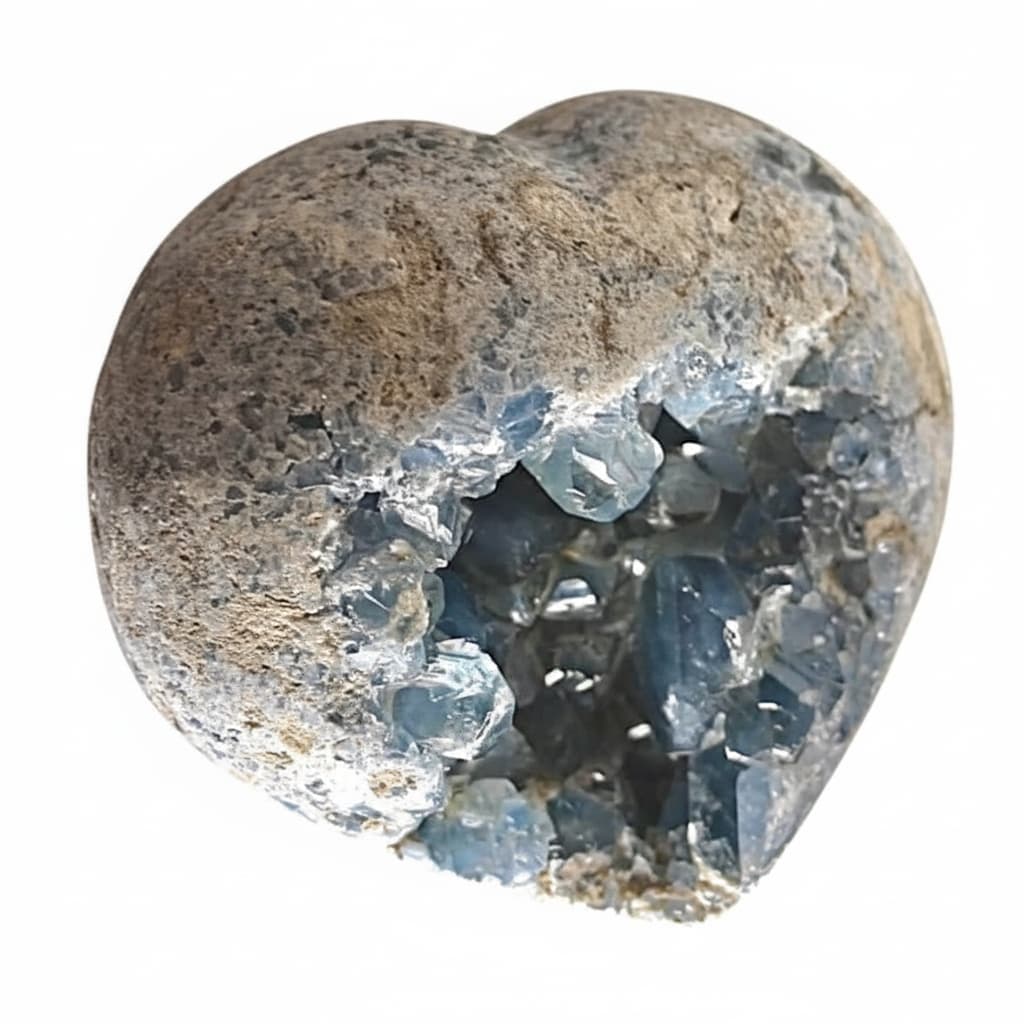 Großes Celestit Herz – Zartes Himmelblau für innere Ruhe CrystalScents