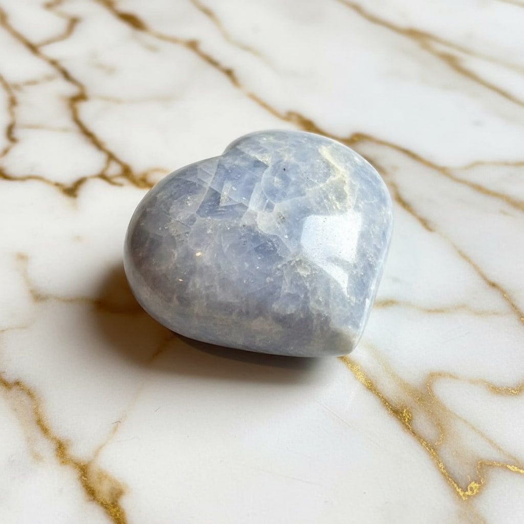 Celestit Herz –  Himmelblaue Ruhe