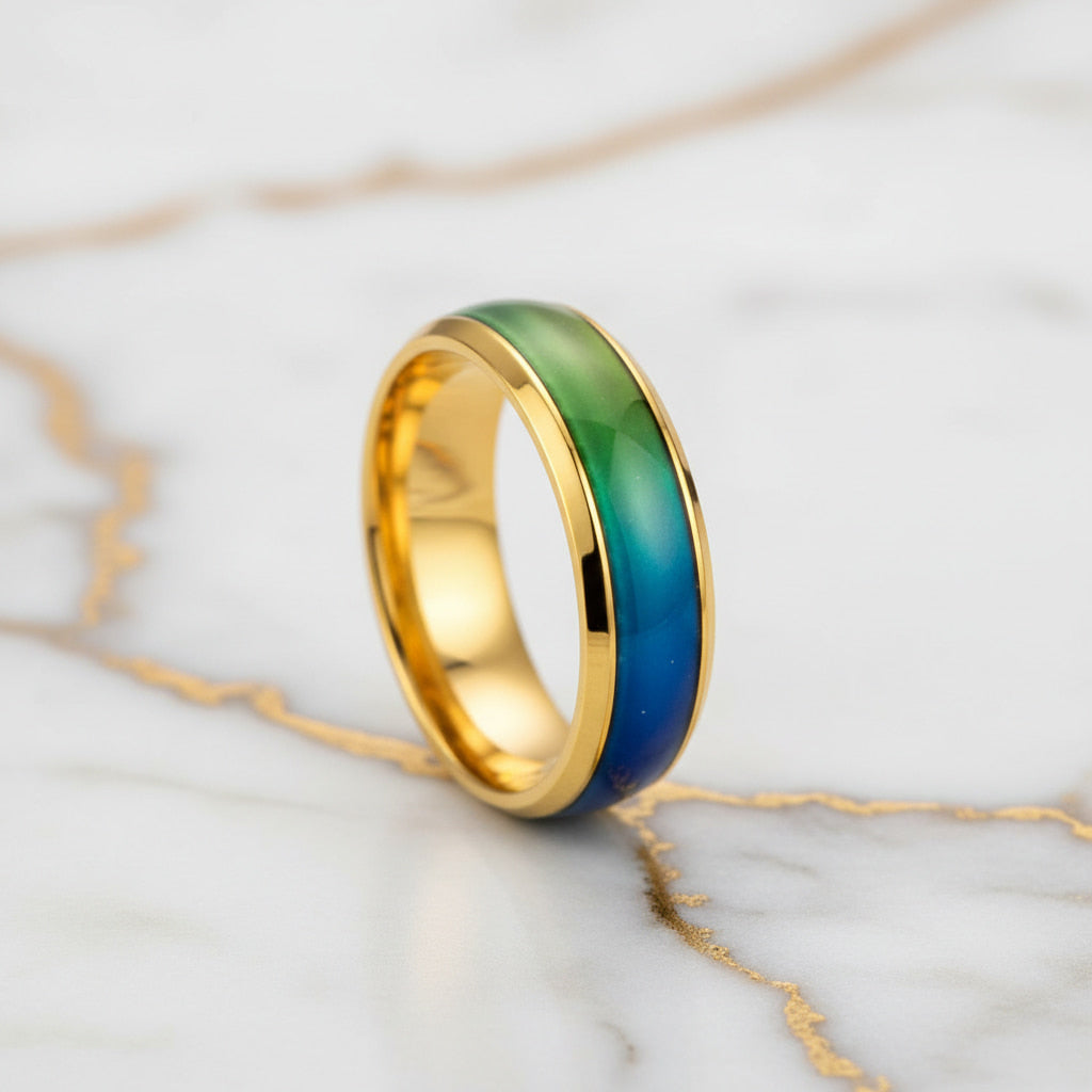 Emotionsring Gold - Gefühle stilvoll ausdrücken CrystalScents