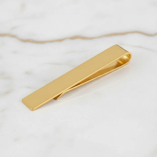 Krawattenklammer Wellenform in Gold – minimalistisches Design CrystalScents
