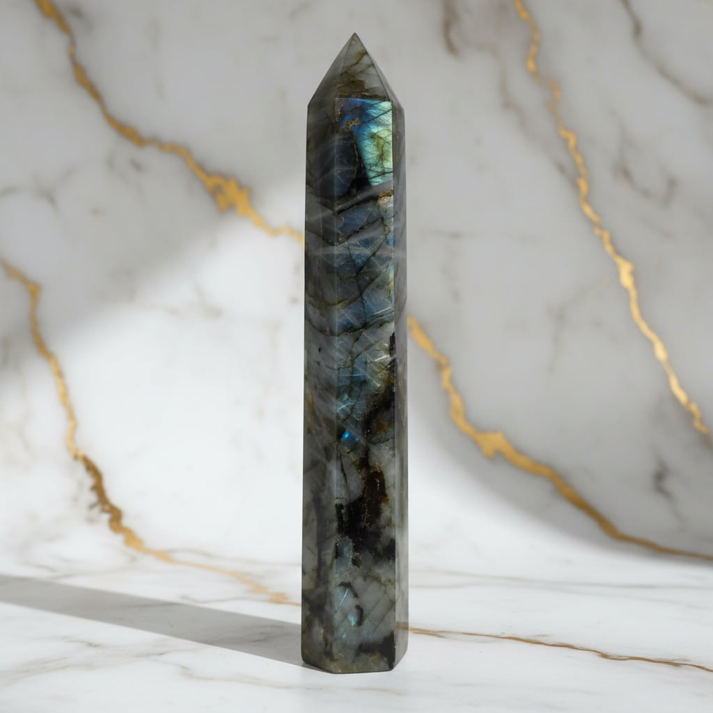 Labradorit Obelisk – Mystischer Edelstein für Ihr Zuhause CrystalScents