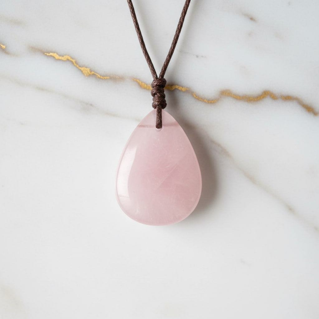 Rosenquarz Halskette - Licht & Liebe CrystalScents