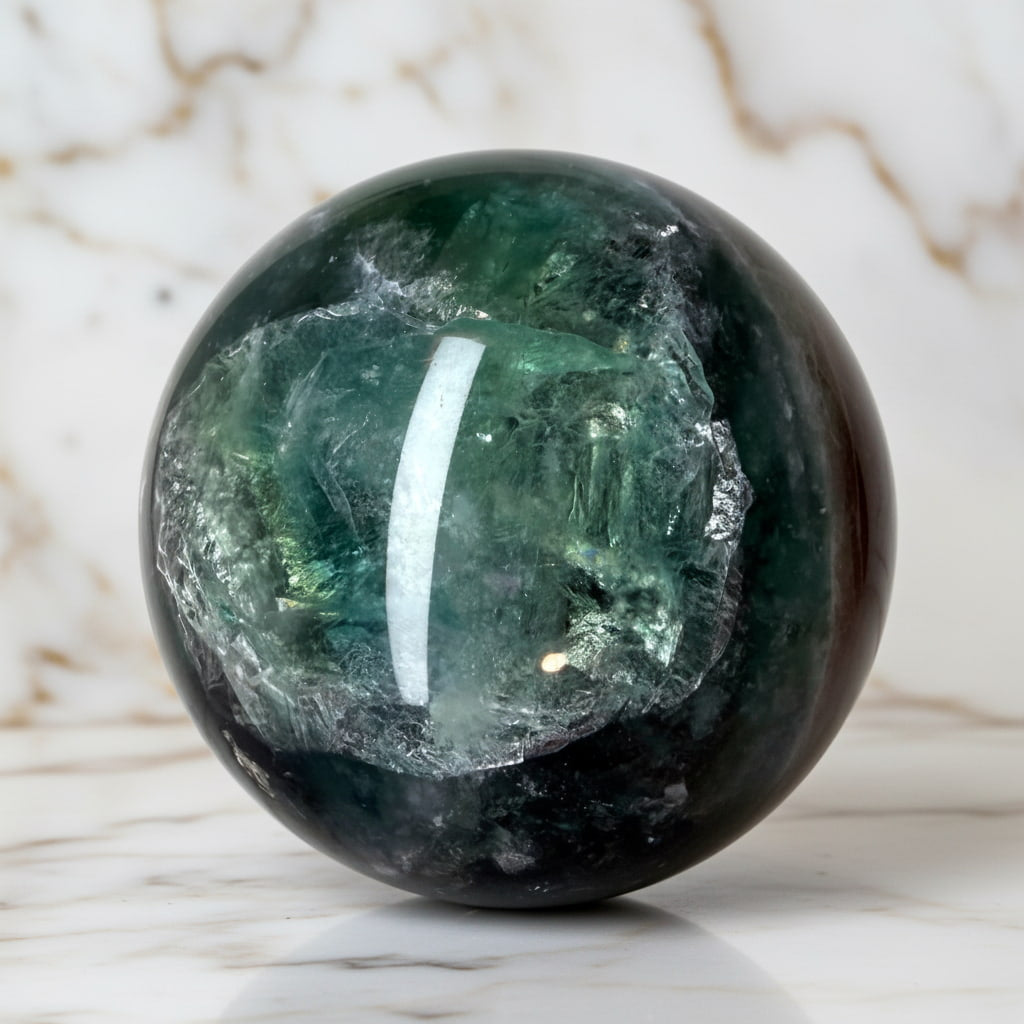 Fluorit Kugel – Kunstwerk der Natur