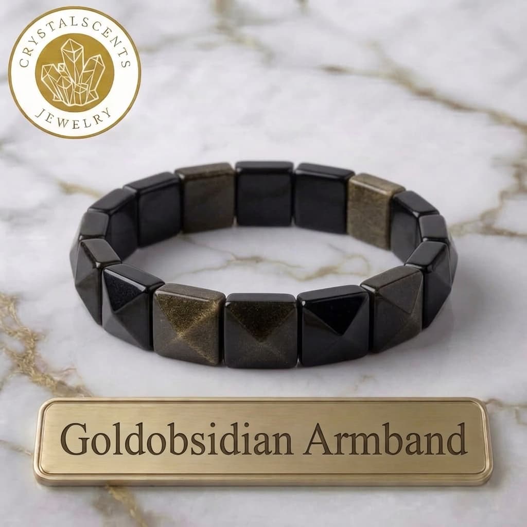 Gold Obsidian Armband - Magische Tiefe