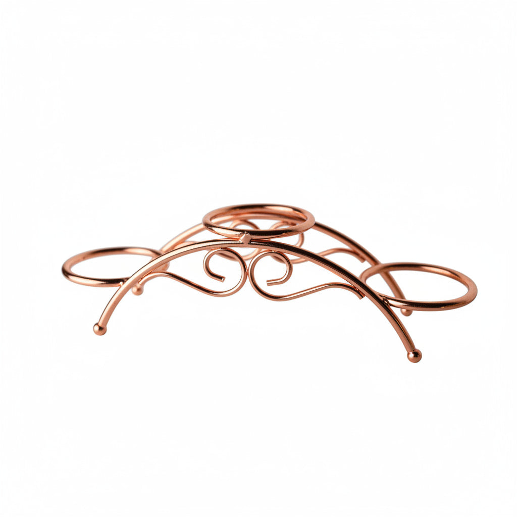 Kugelhalter Roségold – Eleganter Halter für 3 Kristallkugeln CrystalScents