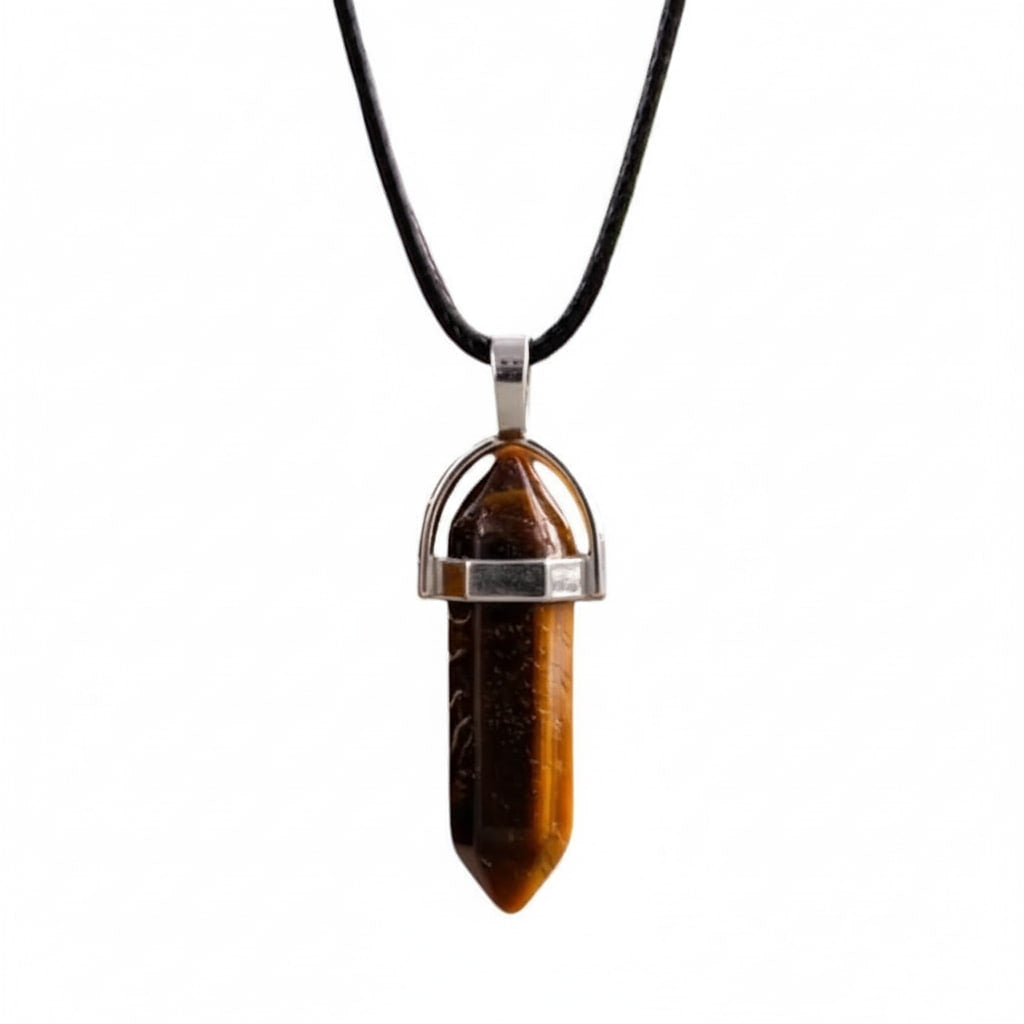 Tigerauge Halskette - Doppelender CrystalScents
