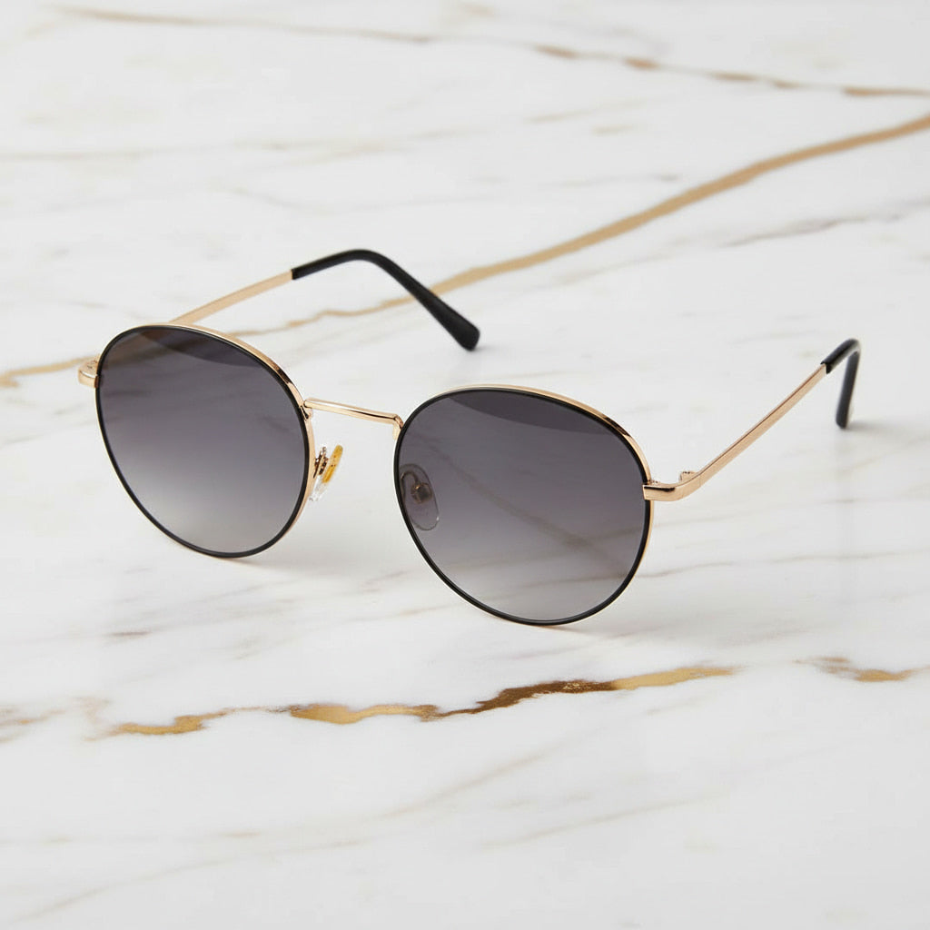 Sonnenbrille in Gold mit schwarzem Verlauf CrystalScents