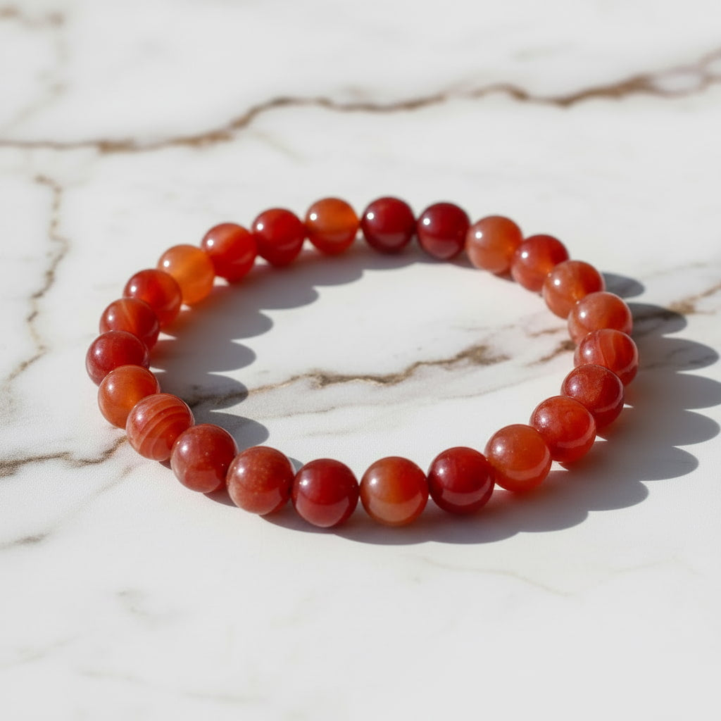 Karneol Kugelarmband – Lebensfreude & innere Stärke