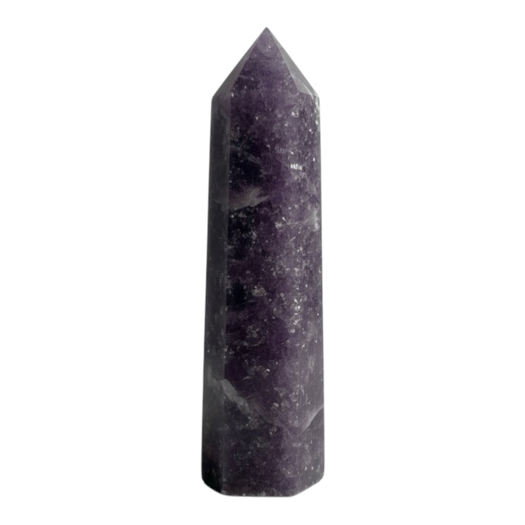 Lepidolith Obelisk – Magie & Funkeln