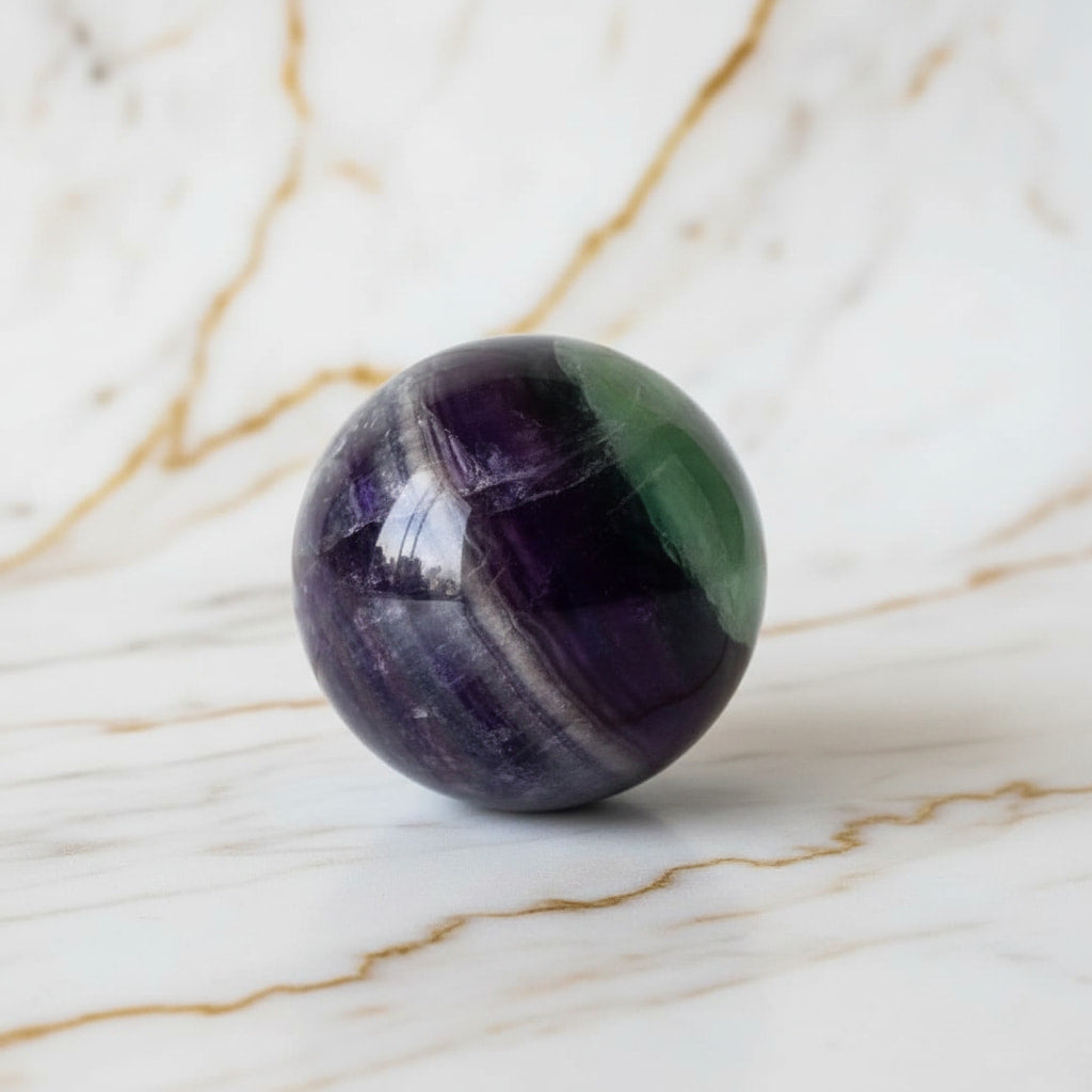 Fluorit Kugel – Lila & Grün JETZT sichern CrystalScents