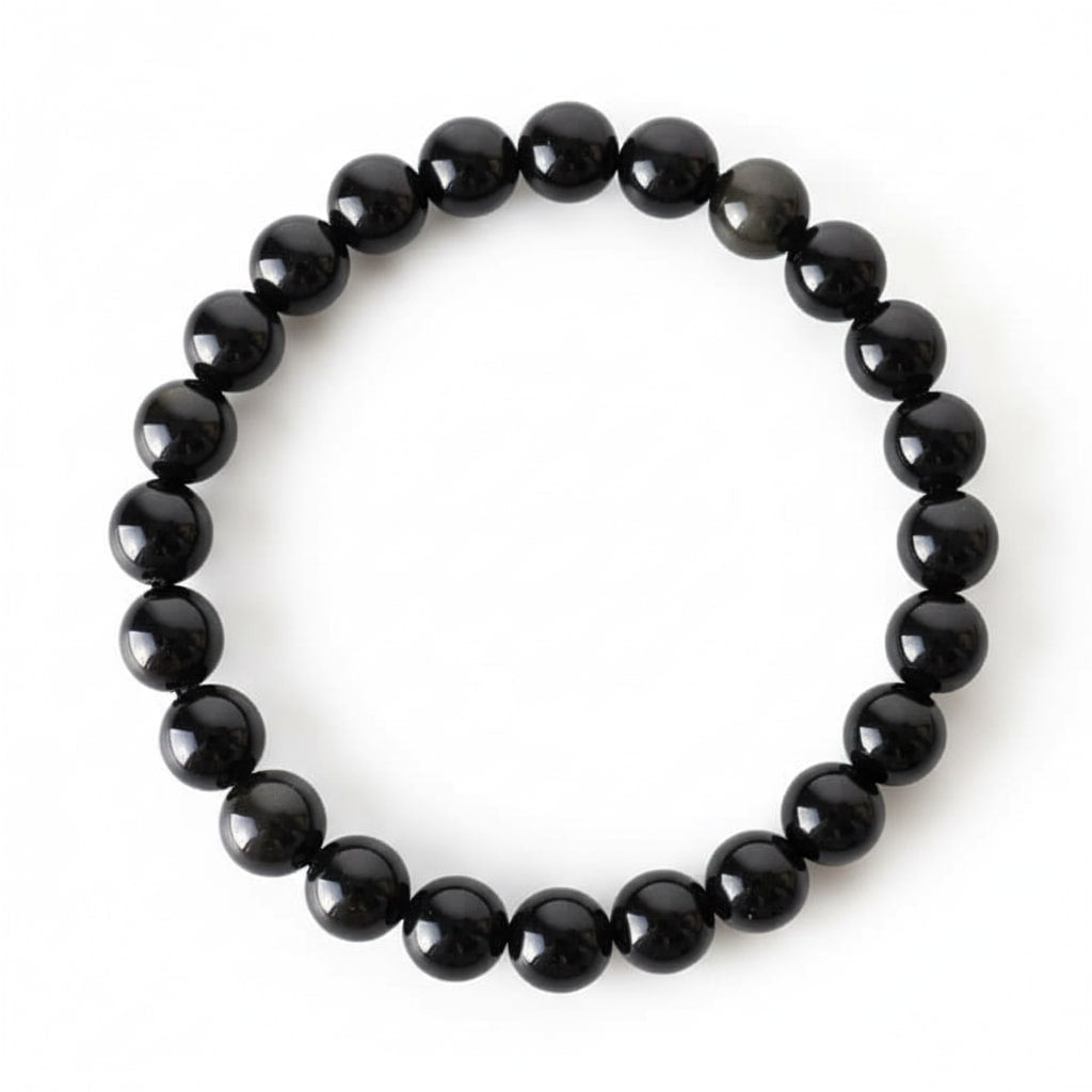 Regenbogen Obsidian Kugelarmband - Regenbogen-Schimmer CrystalScents