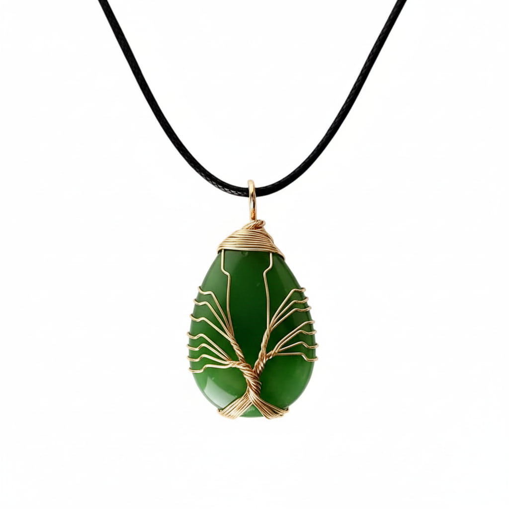 Aventurin Halskette - Goldener Baum CrystalScents