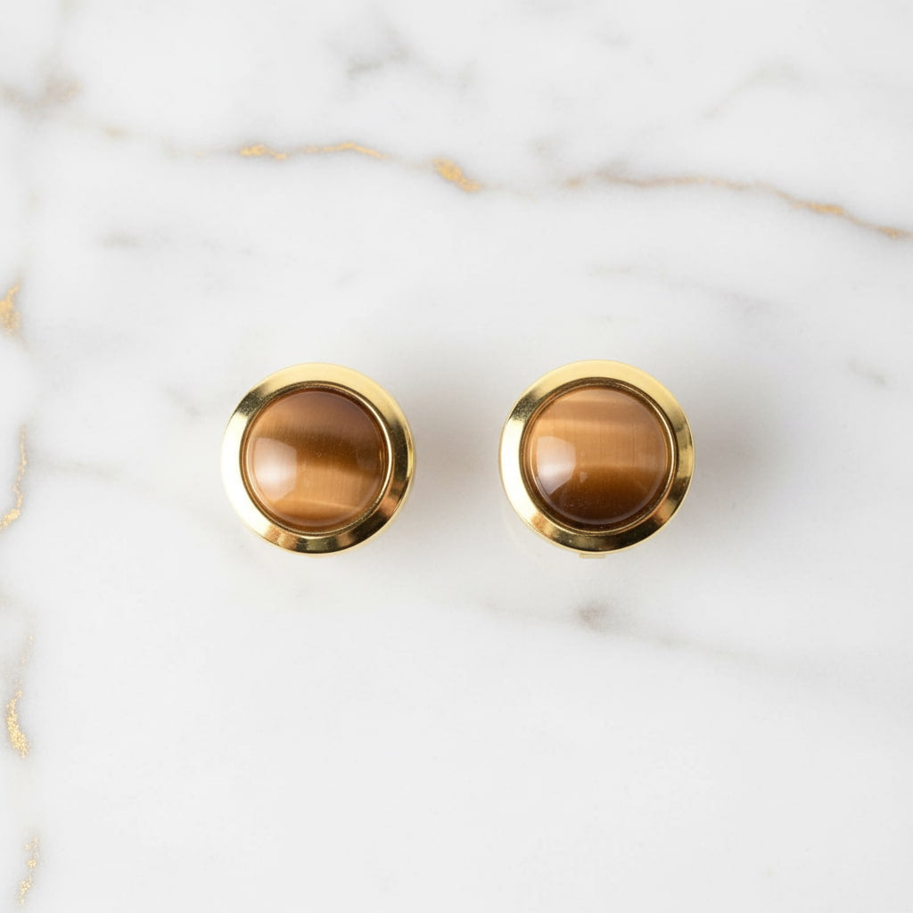 Manschettenknöpfe mit braunem Katzenauge