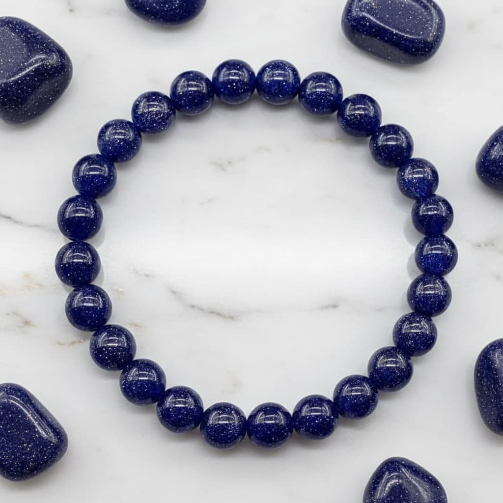 Blaufluss Kugelarmband - Glitzernder Nachthimmel