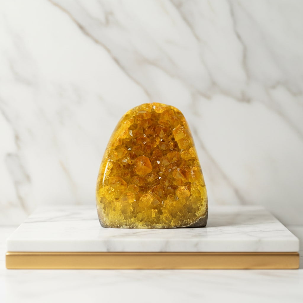 Amethystdruse Gelb – Funkelndes Deko-Highlight CrystalScents