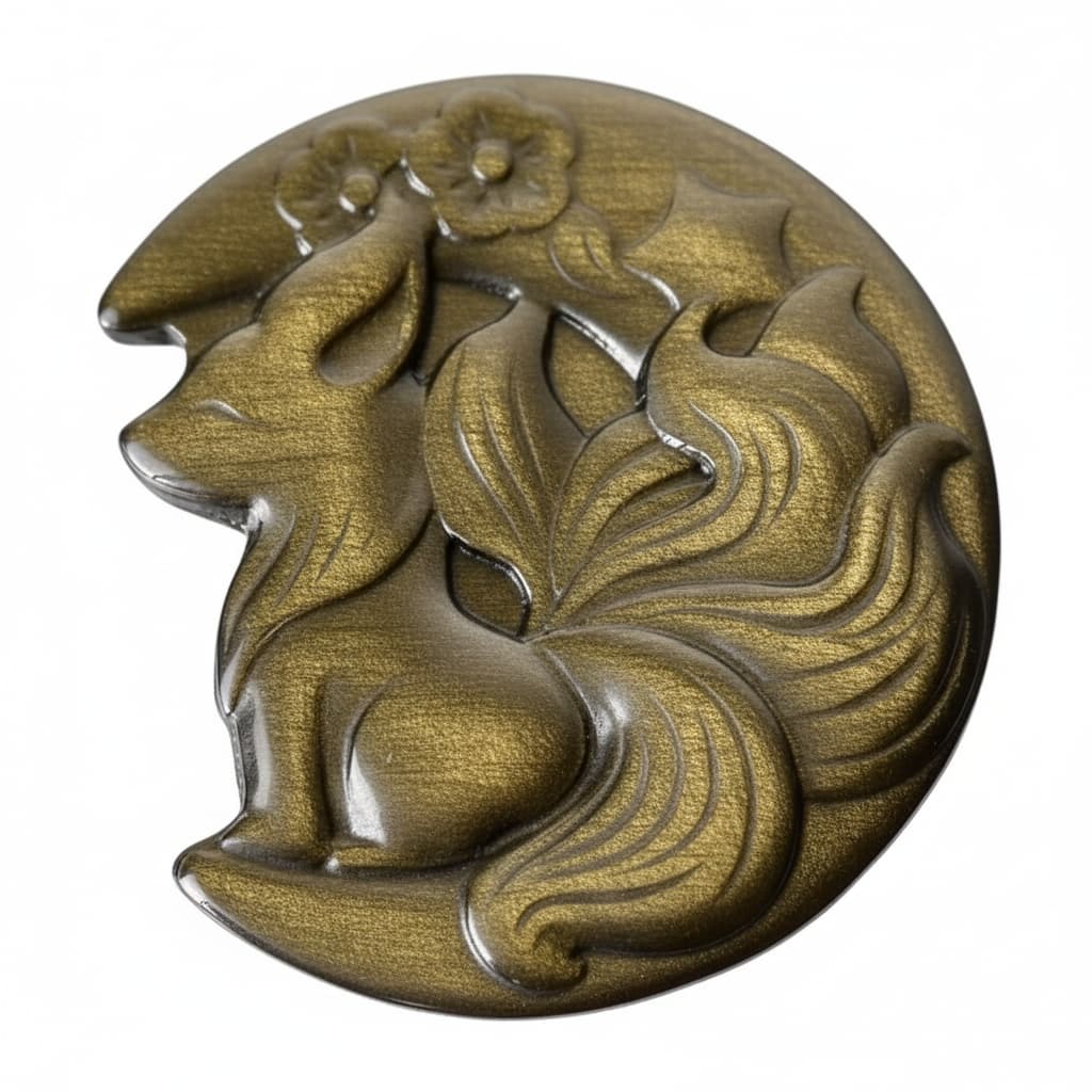 Gold Obsidian Fuchs – Feine Naturfigur mit edlem Schimmer CrystalScents