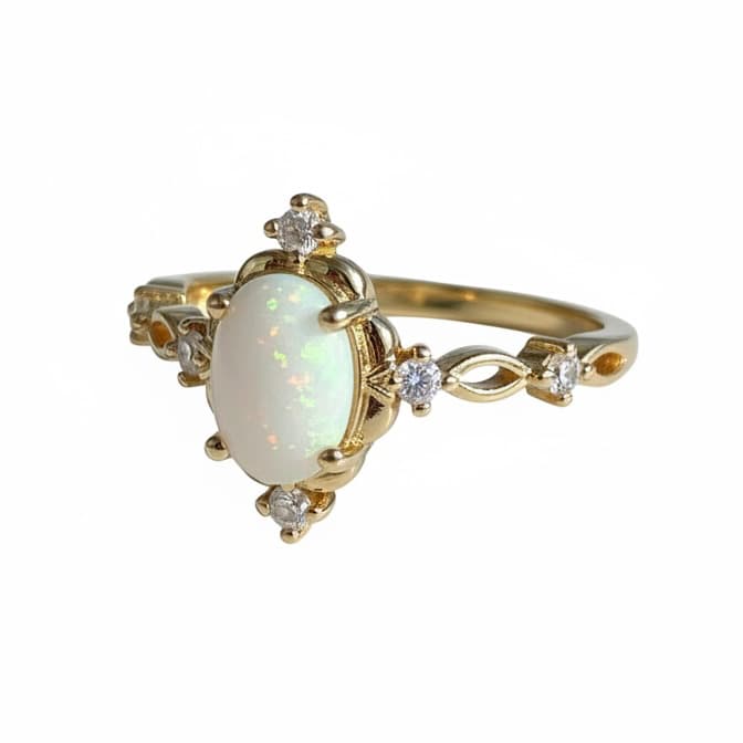 Opal Ring - Leuchtende Akzente CrystalScents