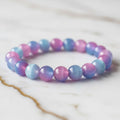 Katzenauge Kugelarmband – Rosa-Blau in schimmerndem Farbspiel CrystalScents