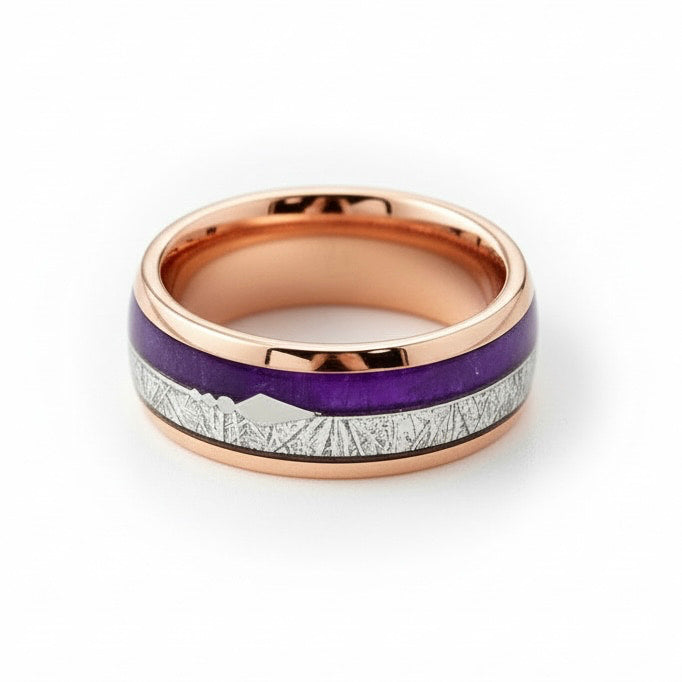 Ring mit lila Pfeil-Design – dekoratives Accessoire für markanten Look CrystalScents