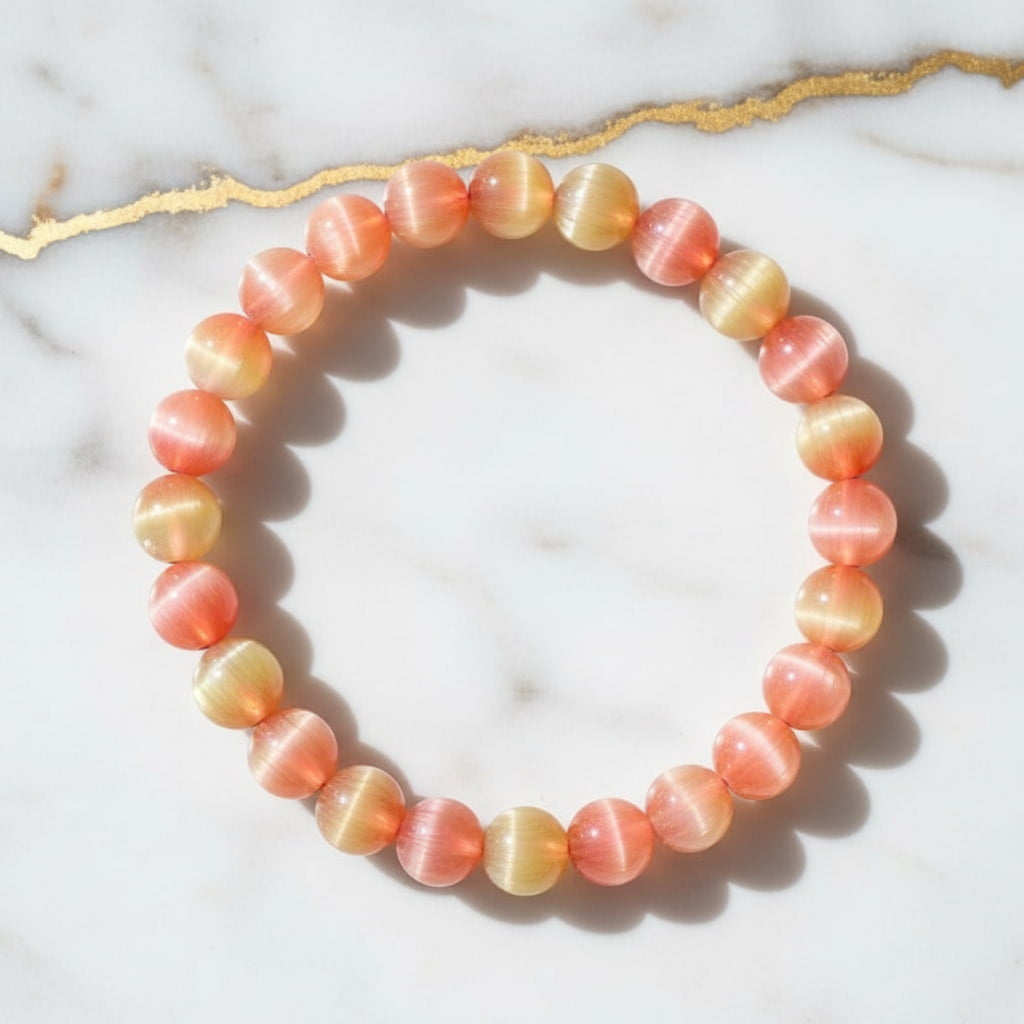 Katzenauge Kugelarmband - Lebensfreude & Energie CrystalScents