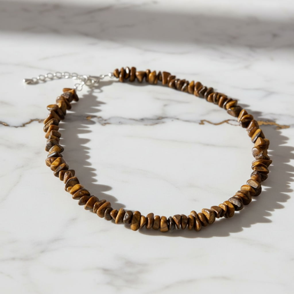 Tigerauge Splitterhalskette – Energie & Charakter CrystalScents