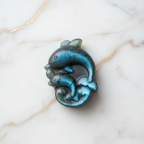 Labradorit Delfin – Schillernde Naturfigur CrystalScents