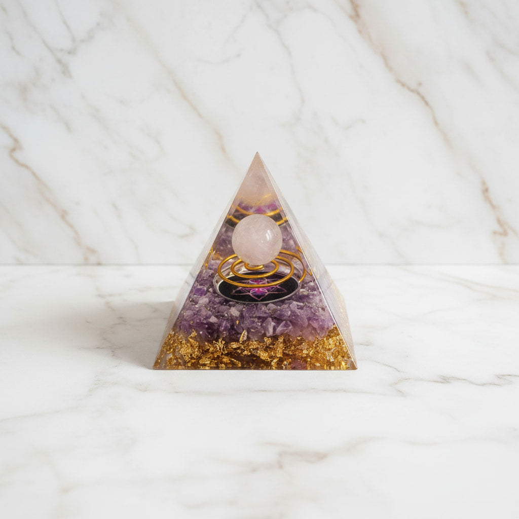 Amethyst Orgonit Pyramide - Klarheit & Inspiration CrystalScents