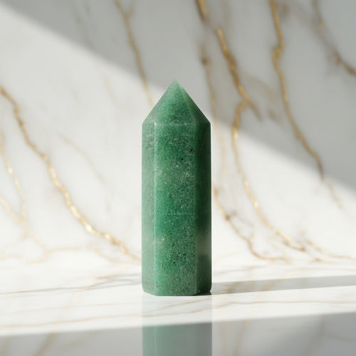 Mini Aventurin Obelisk - Grüne Balance CrystalScents