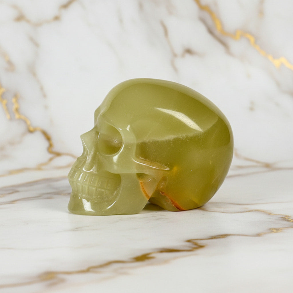 Seidenkristall Schädel – Faszinierendes Kristallobjekt CrystalScents